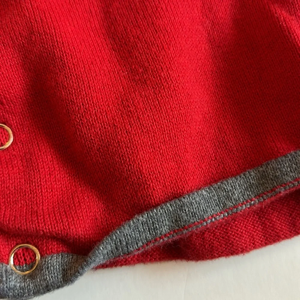 Toobydoo Red and blue sweater onesie 18-24 month Snap bottom ToobyDoo